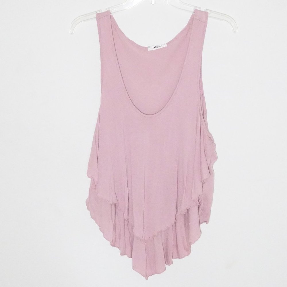 Persaya Mauve Layered Asymmetric Summer Hobo Tank